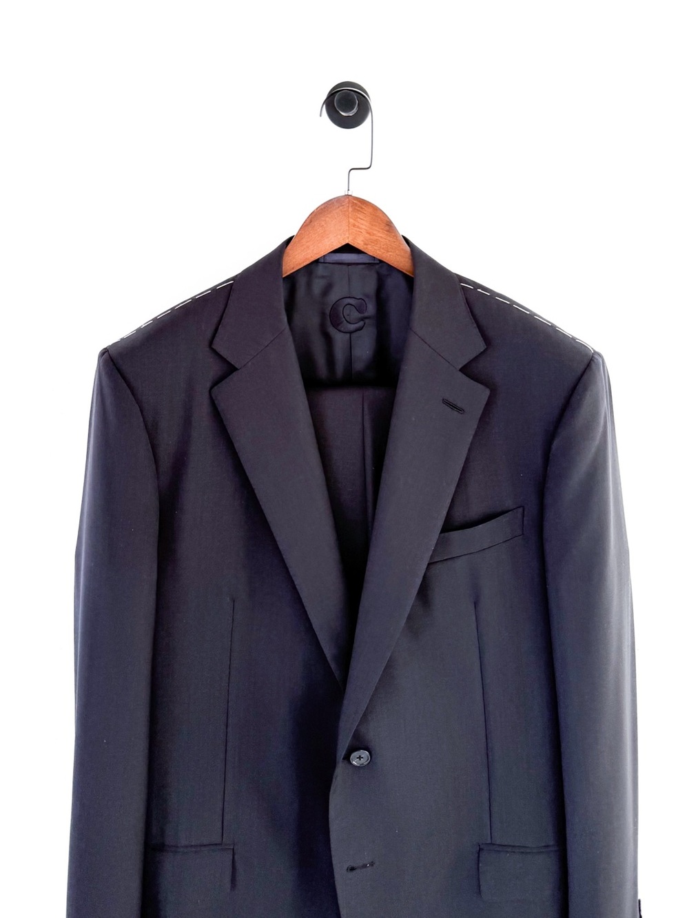 NWT New Caruso Men's Italian Wool Silk Suit Midnight Navy Blue Elisir 44R - Picture 2 of 15